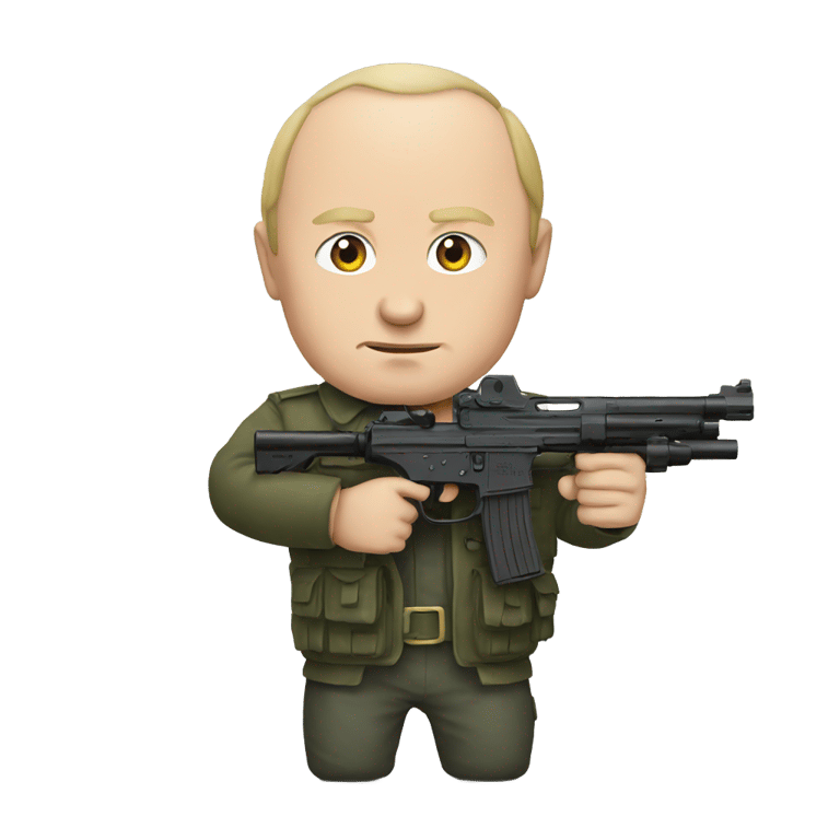 genmoji：putin with a gun