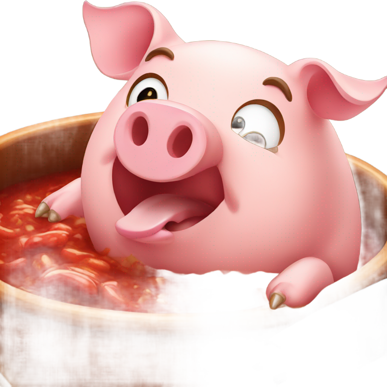 genmoji : Cochon éjaculant du piment