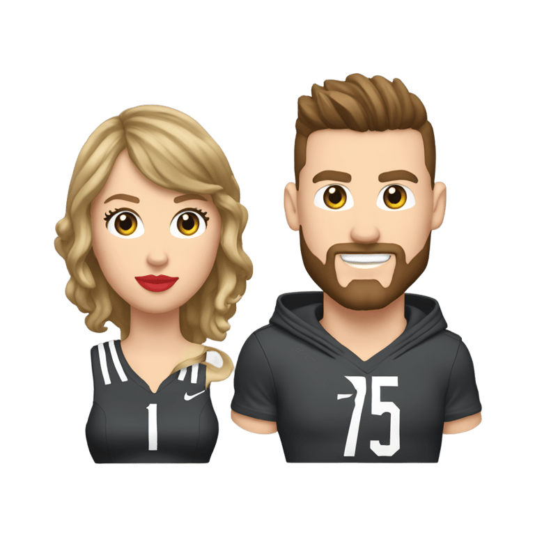 絵文字：25% Travis Kelce 75% Taylor Swift