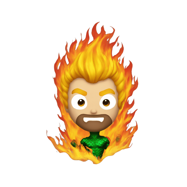 genmoji：aquaman on fire