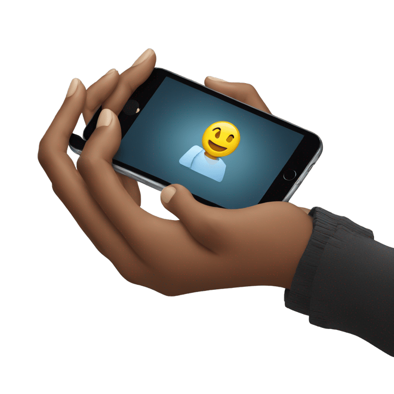 絵文字：iPhoneを片手で持つ