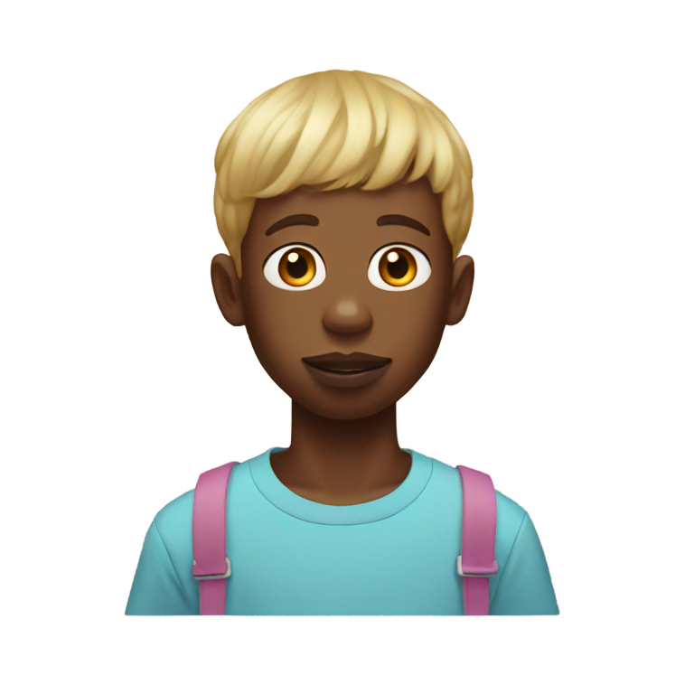 genmoji : Tyler The Creator avec un garçon aux cheveux blonds