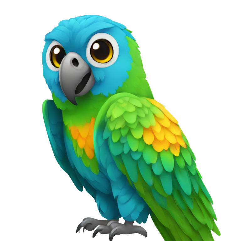 genmoji: Owl Macaw Hybrid