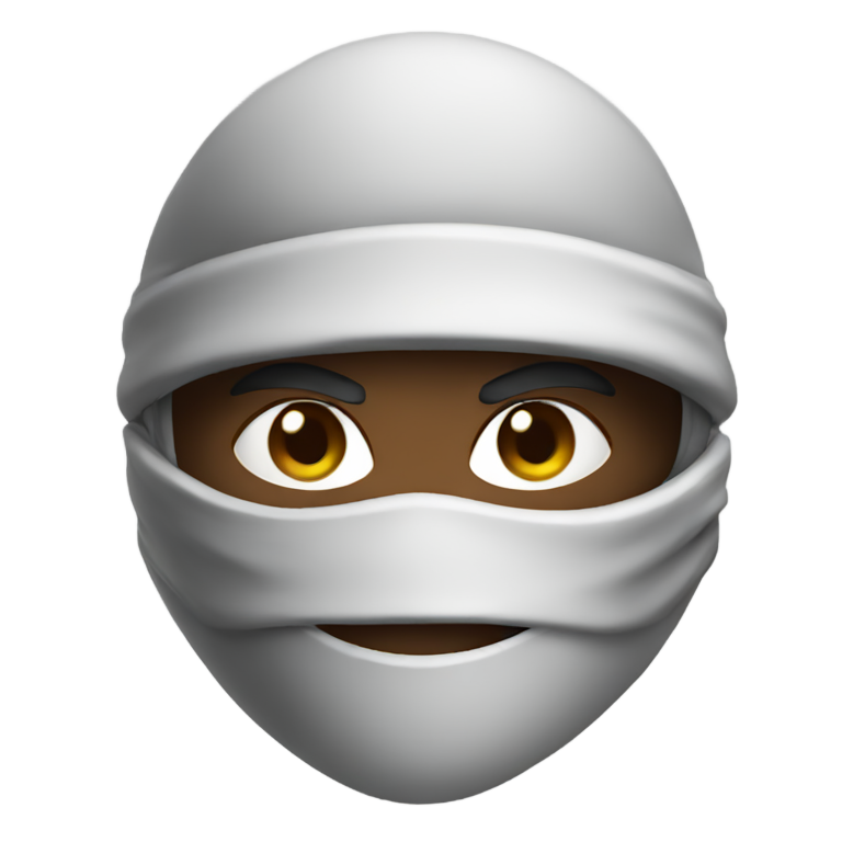 genmoji：忍者牛脸