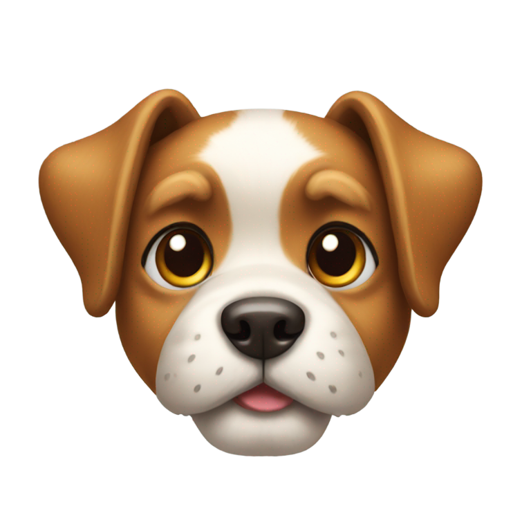 絵文字：リボンをつけた犬