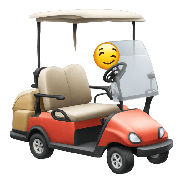 genmoji : Italian driving golf cart