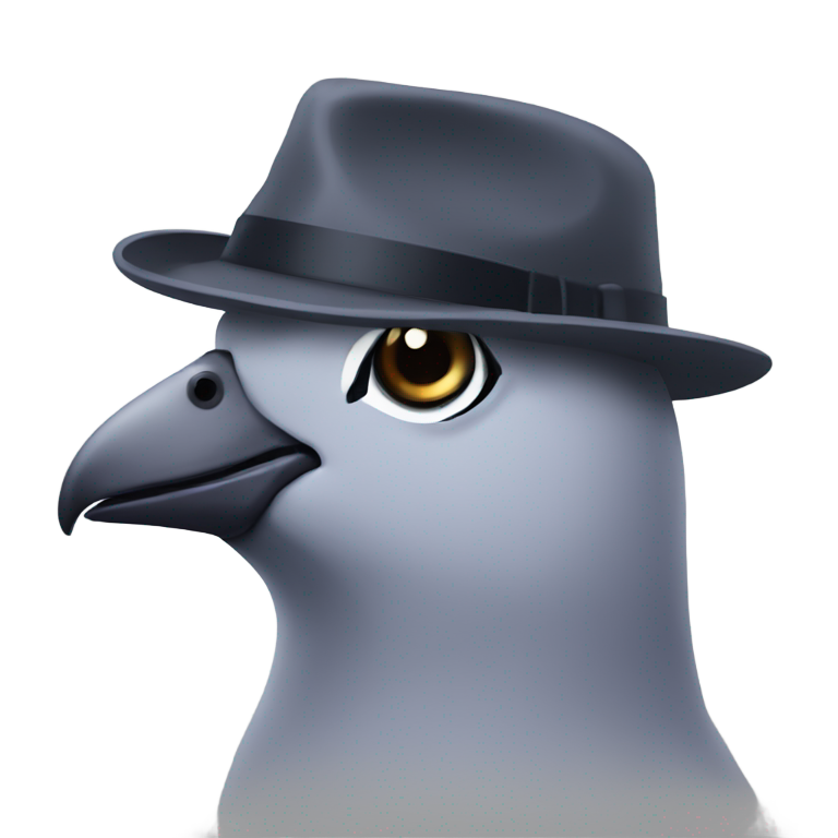 genmoji: make a pigeon that looks like a detective, like sherlock holmes