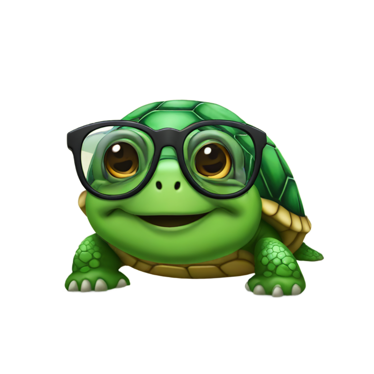 genmoji：戴眼镜的乌龟