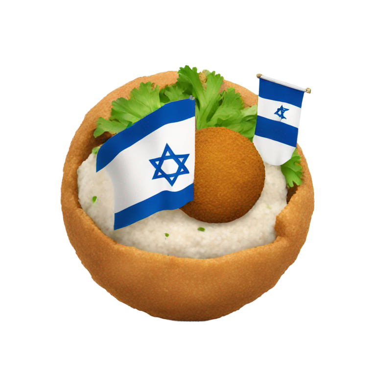 genmoji : Falafel et drapeau israélien