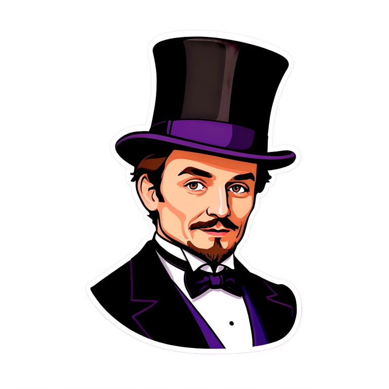 genmoji: A Daley wearing a top hat
