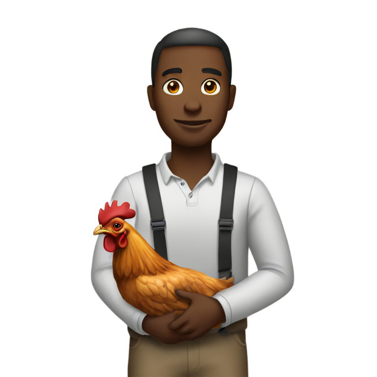 genmoji: Chicken black man