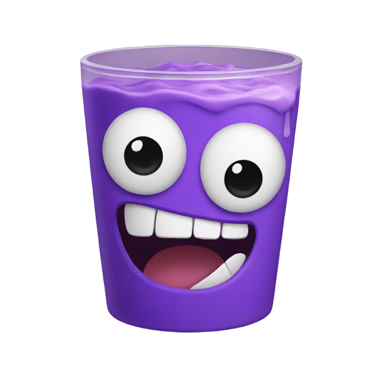 genmoji : milkshake grimace