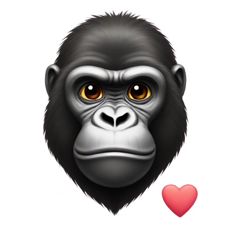 genmoji：大猩猩爱心