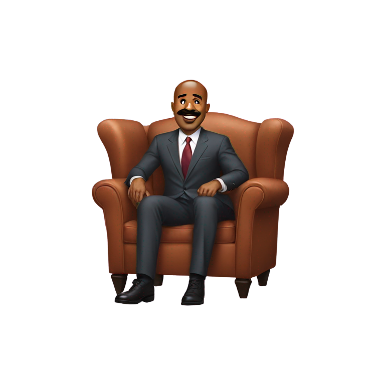 genmoji : Steve Harvey s'assoit dessus