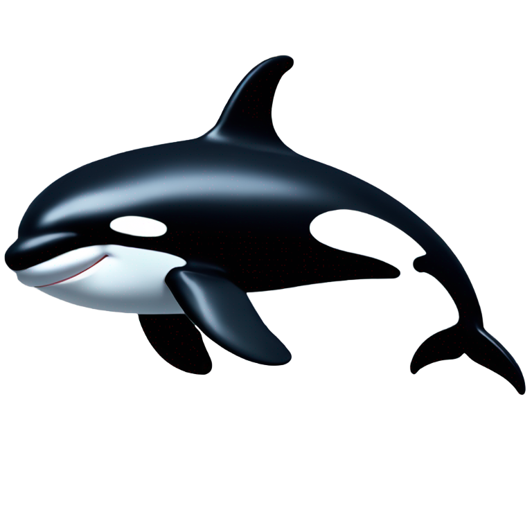 genmoji: an orca whale which is ulta freindly and simple