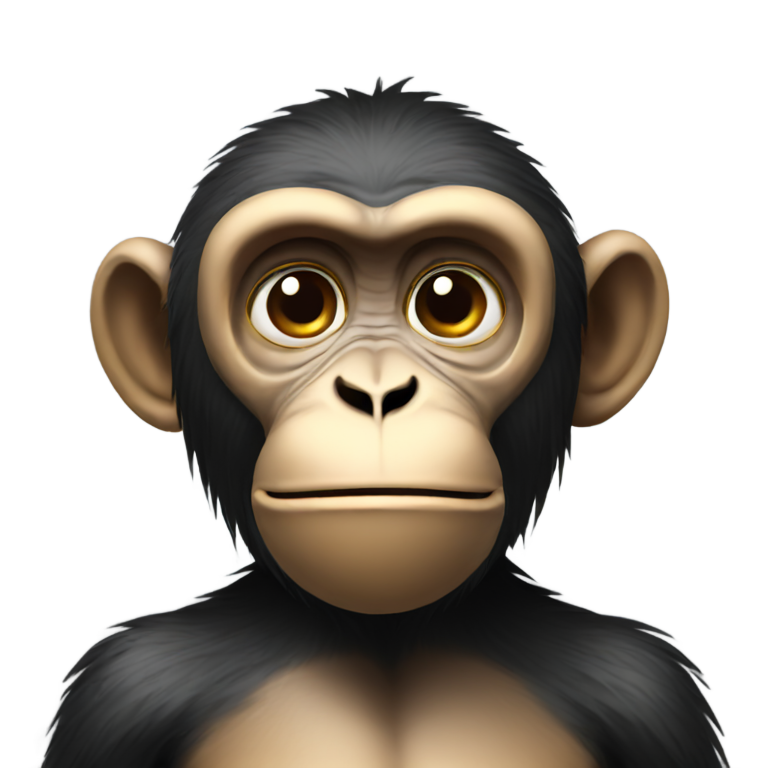 genmoji: chilling monkey