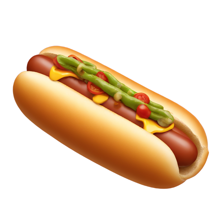 絵文字：ホットドッグとミミズ
