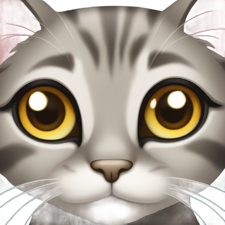 genmoji: cute cat with big sparkling eyes