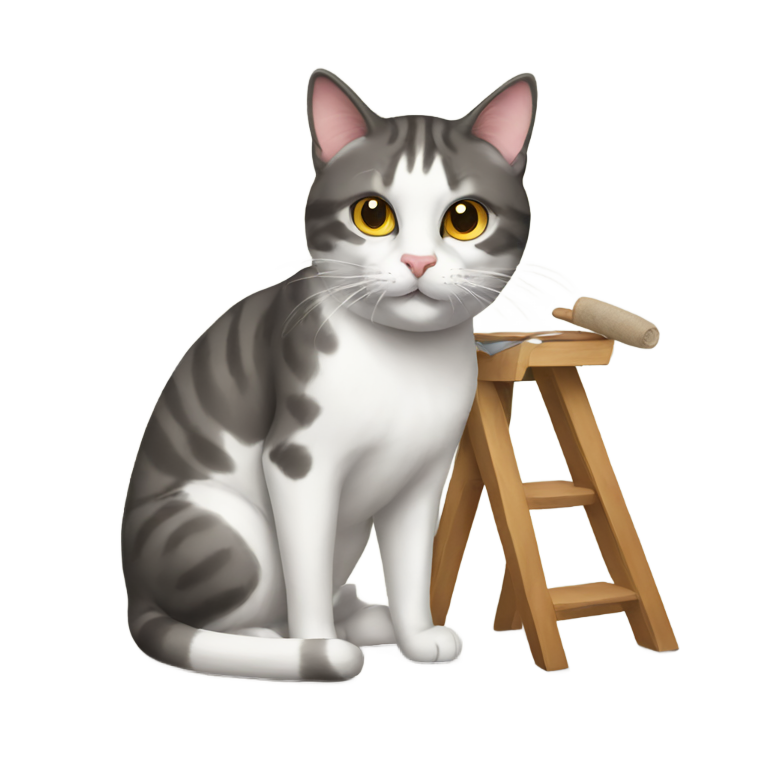 prompt: Peintre de chats