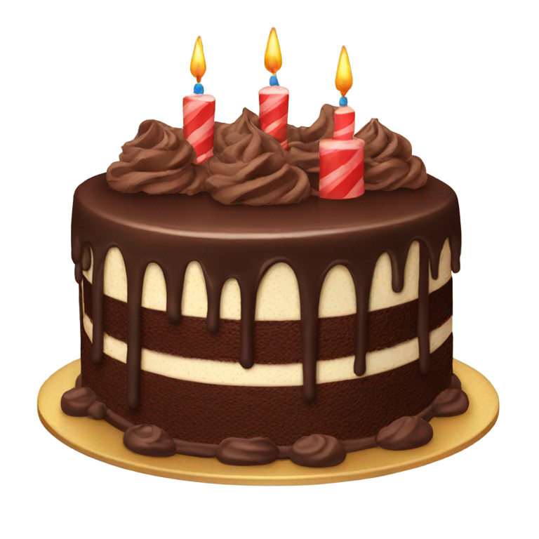 genmoji: Chocolate birthday cake