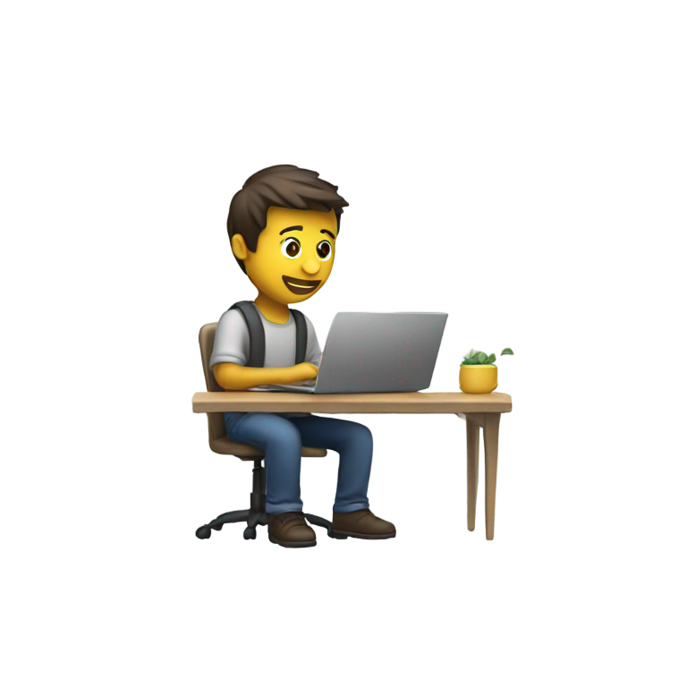 genmoji : Développeur travaillant avec un ordinateur portable
