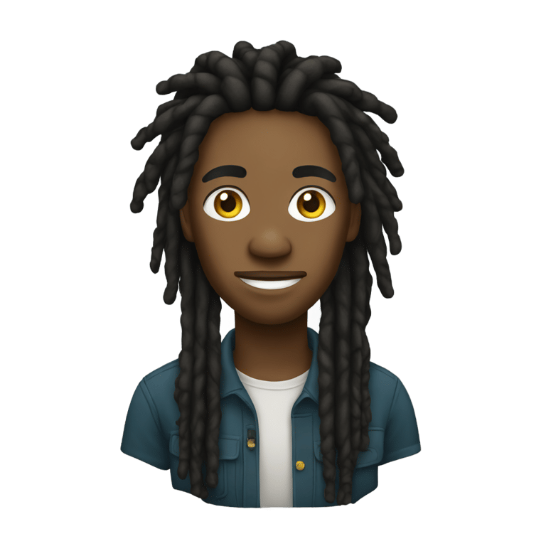 絵文字：Jamaican person with dreadlocks