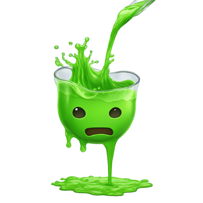 genmoji: Green slime being poured