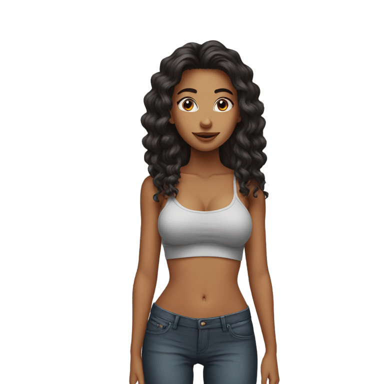 genmoji : hot girl with small top