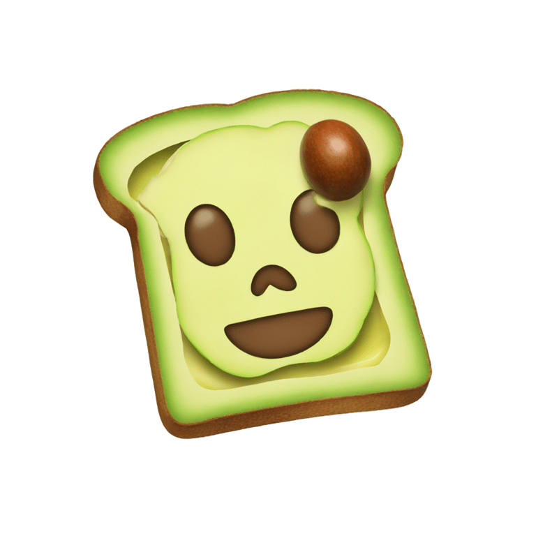 絵文字：Toast with sliced avocado
