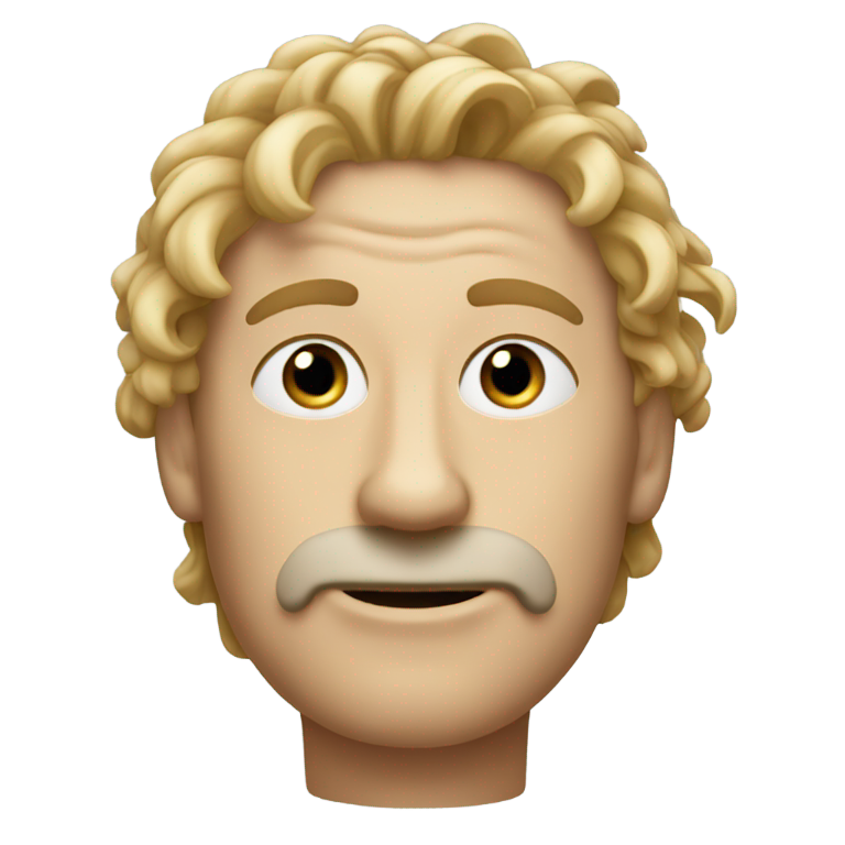 genmoji: man with sparse stringy hair and ginormous nose