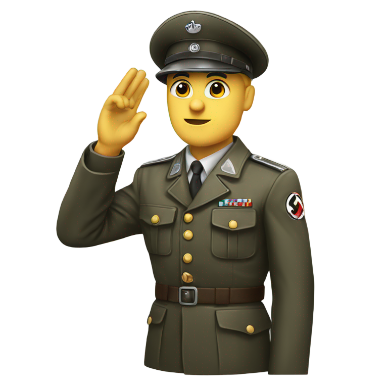 絵文字：ナチス兵が敬礼する