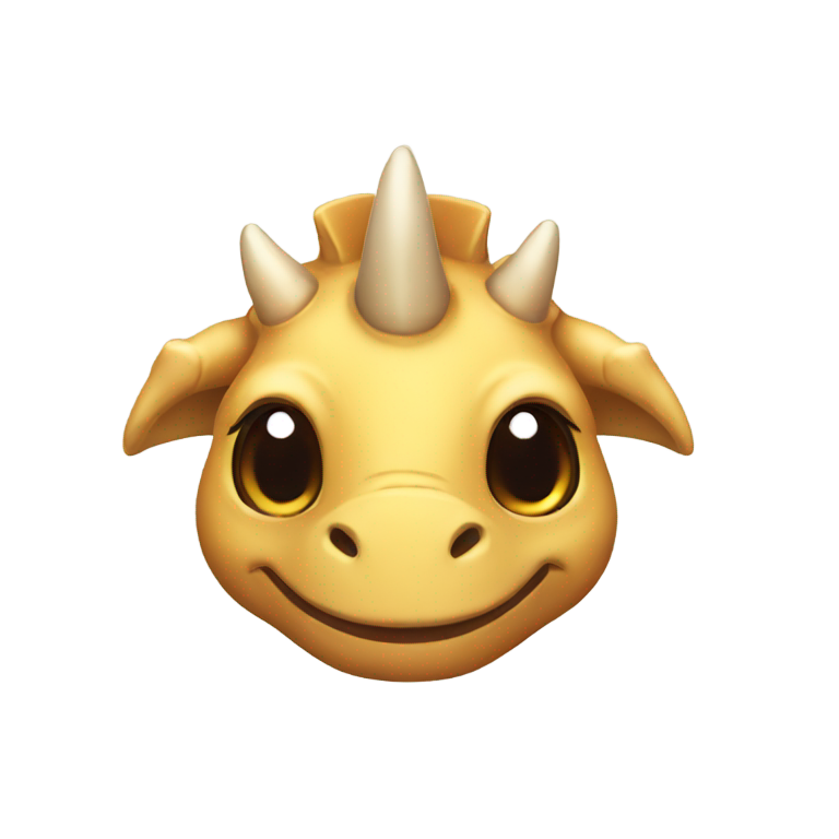 genmoji : Tricératops en style emoji pomme