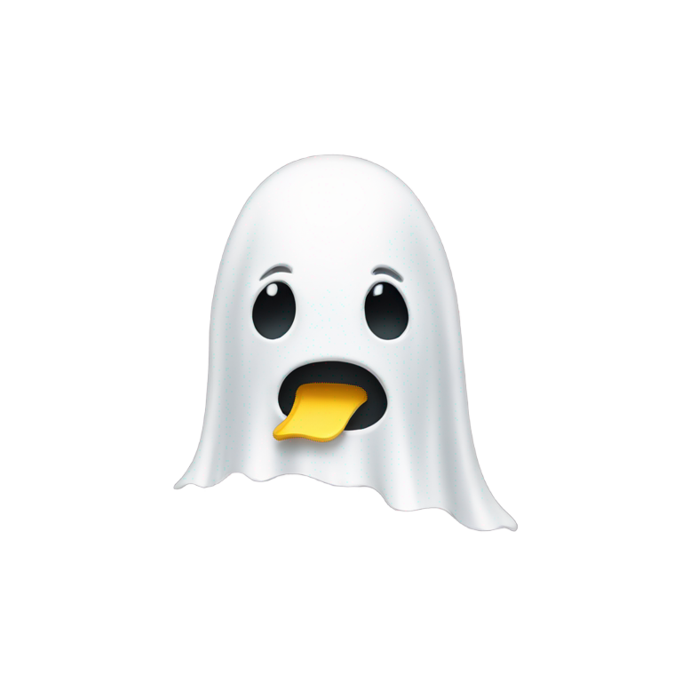 genmoji：嘴上拉链的鬼魂