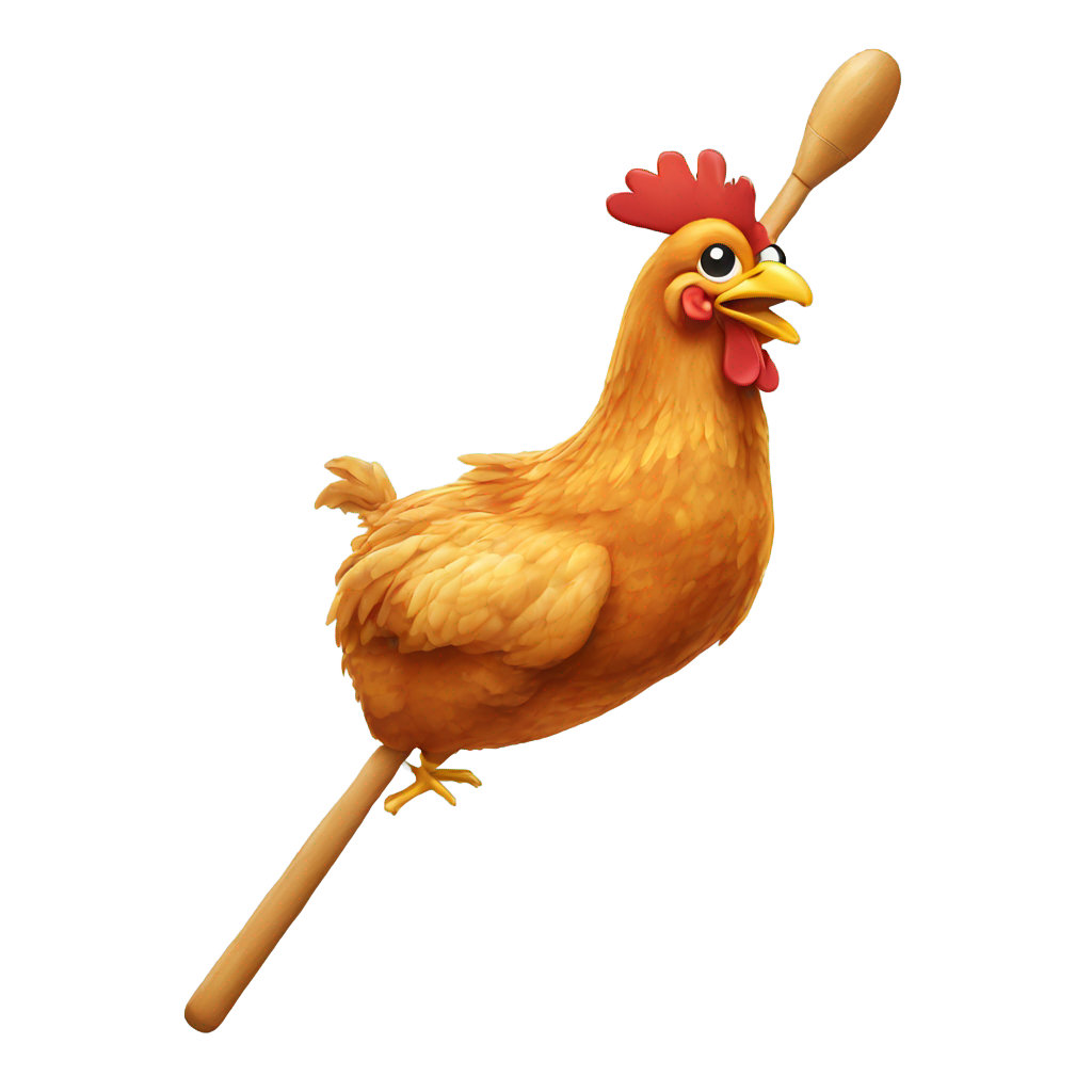 genmoji: chicken wing on a rod