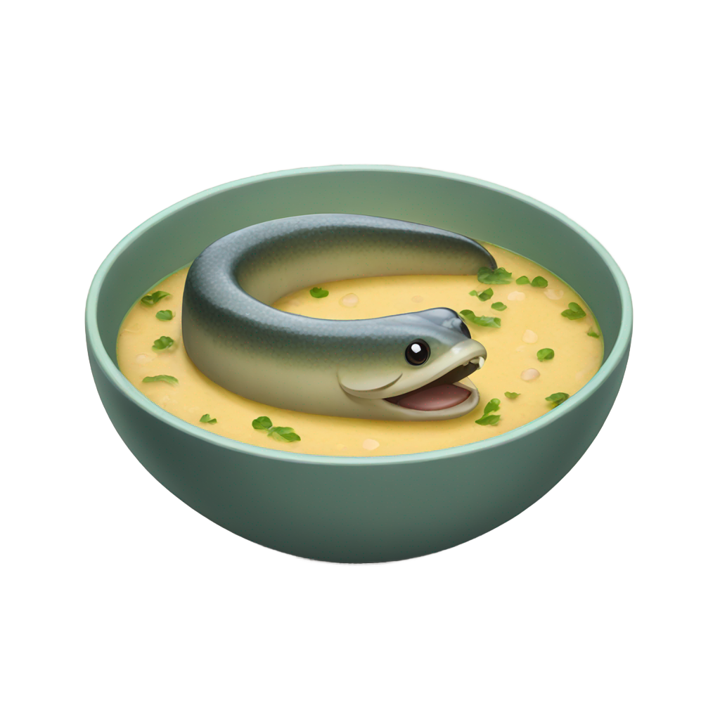 genmoji: eel soup