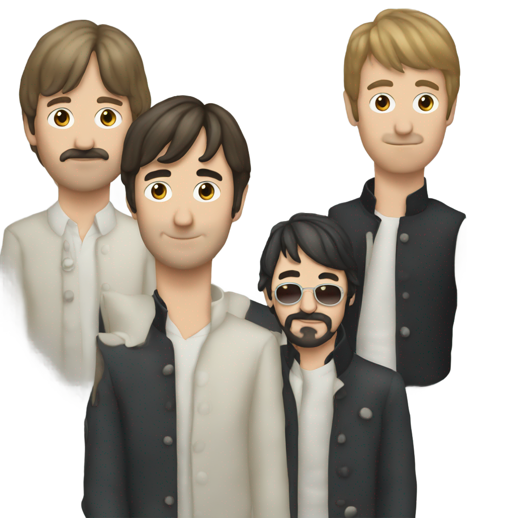 genmoji: John, Paul, George, Ringo