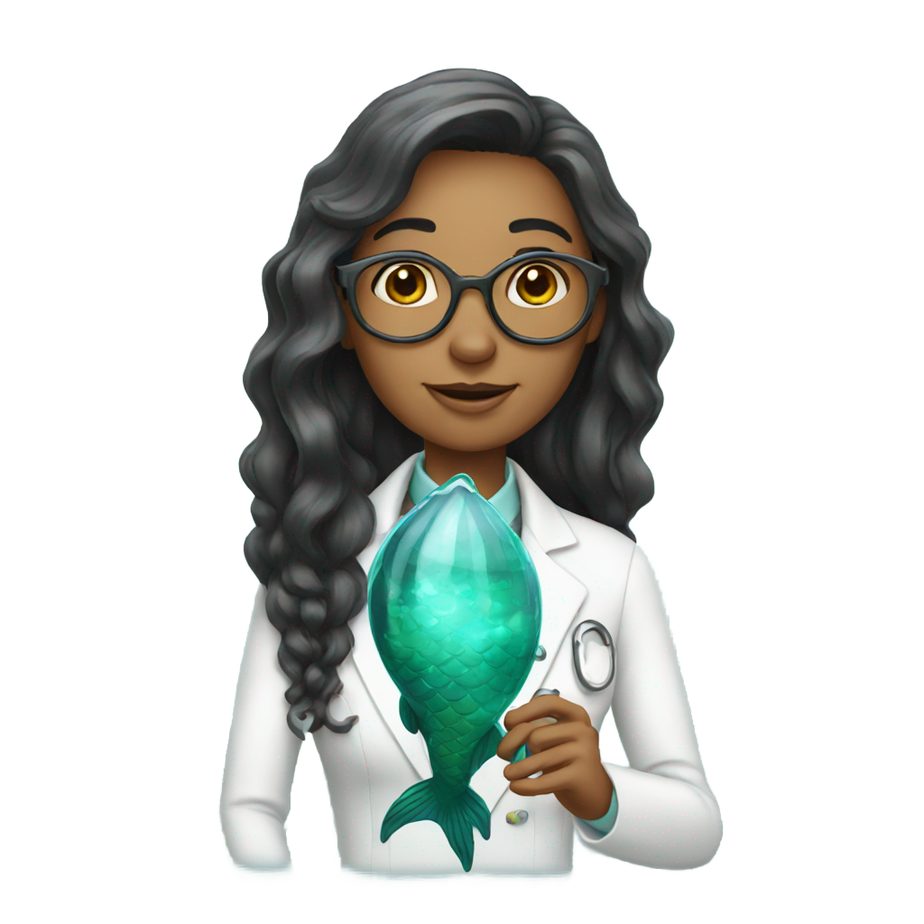 genmoji: Mermaid scientist