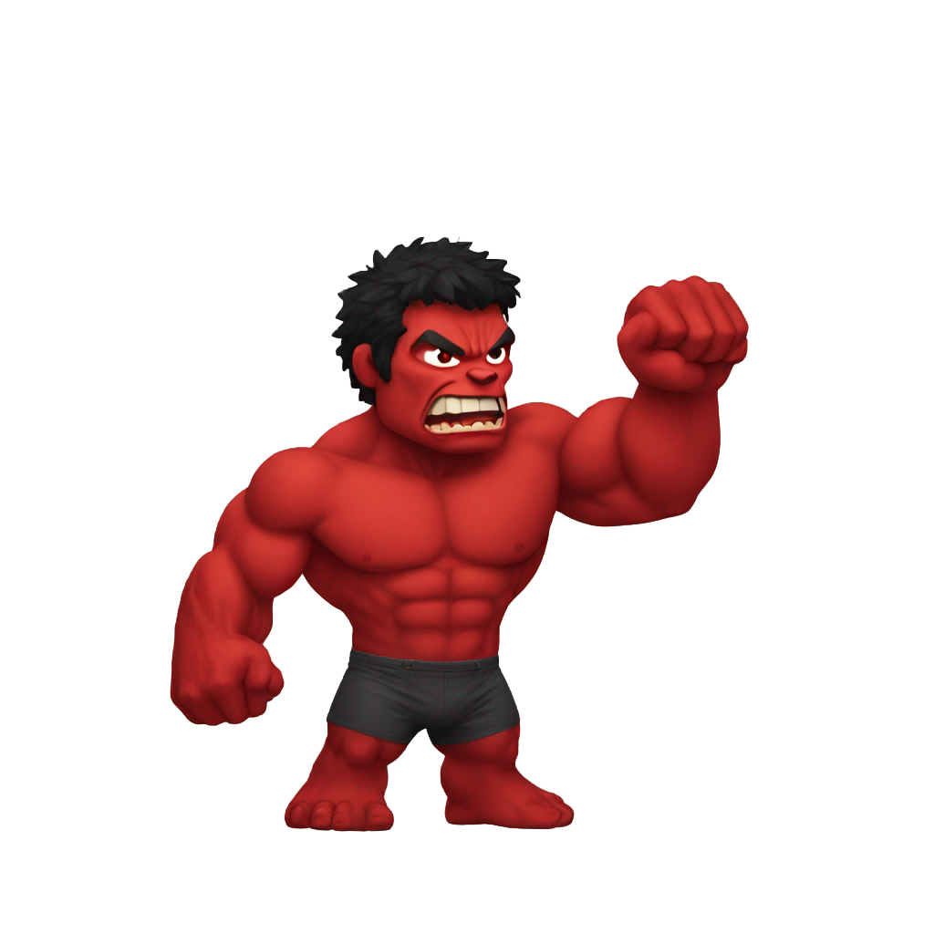 genmoji: red hulk