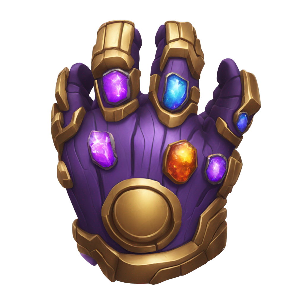 genmoji : thanos gauntlet with 6 infinities stones